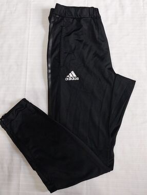 Adidas Jogger Pants Mens Large Black Stripe Sweatpants